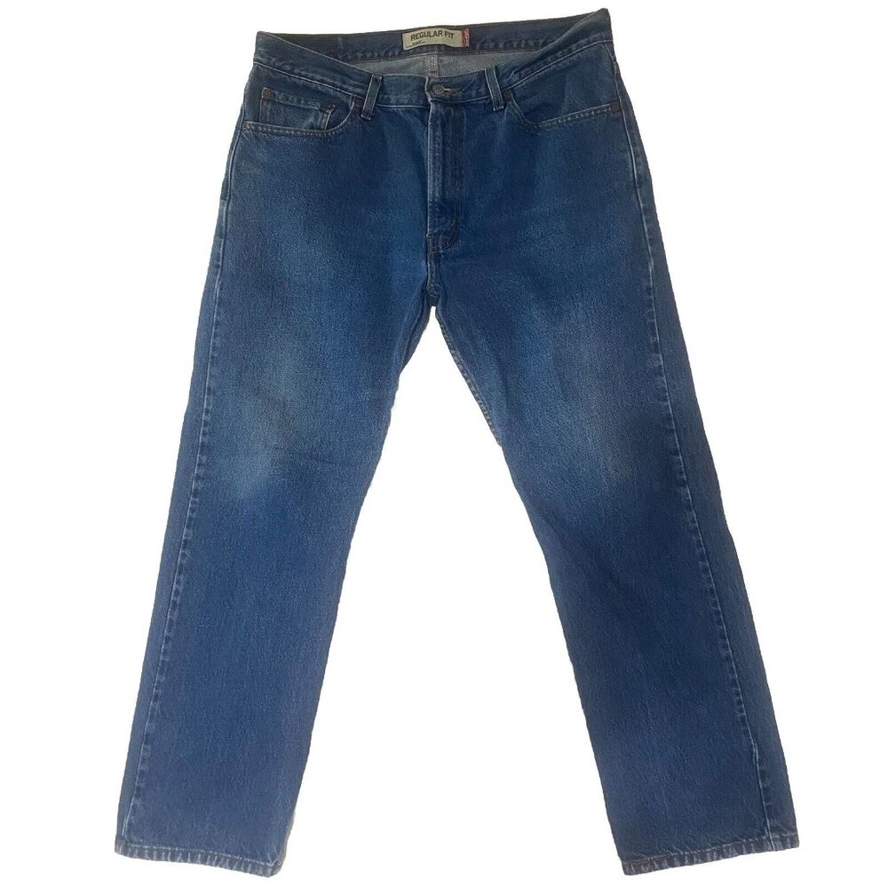 Levis 505 Regular Fit Jeans Mens W36 L30 Blue Denim